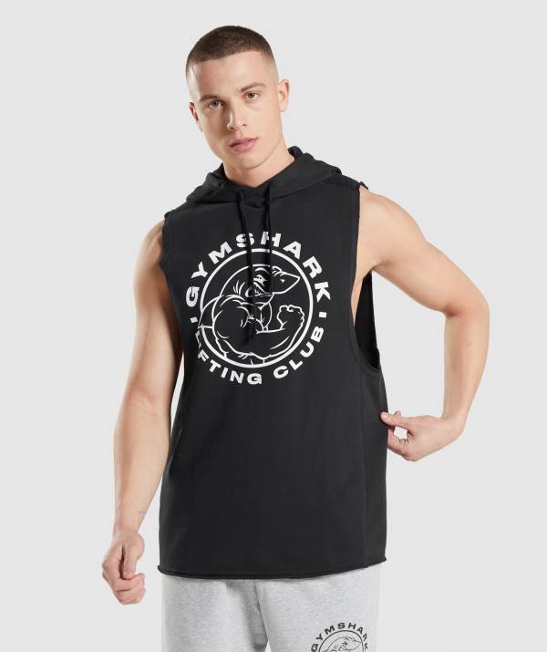 Panske Mikiny S Kapucňou Gymshark Legacy Drop Arm Čierne | HN9205836